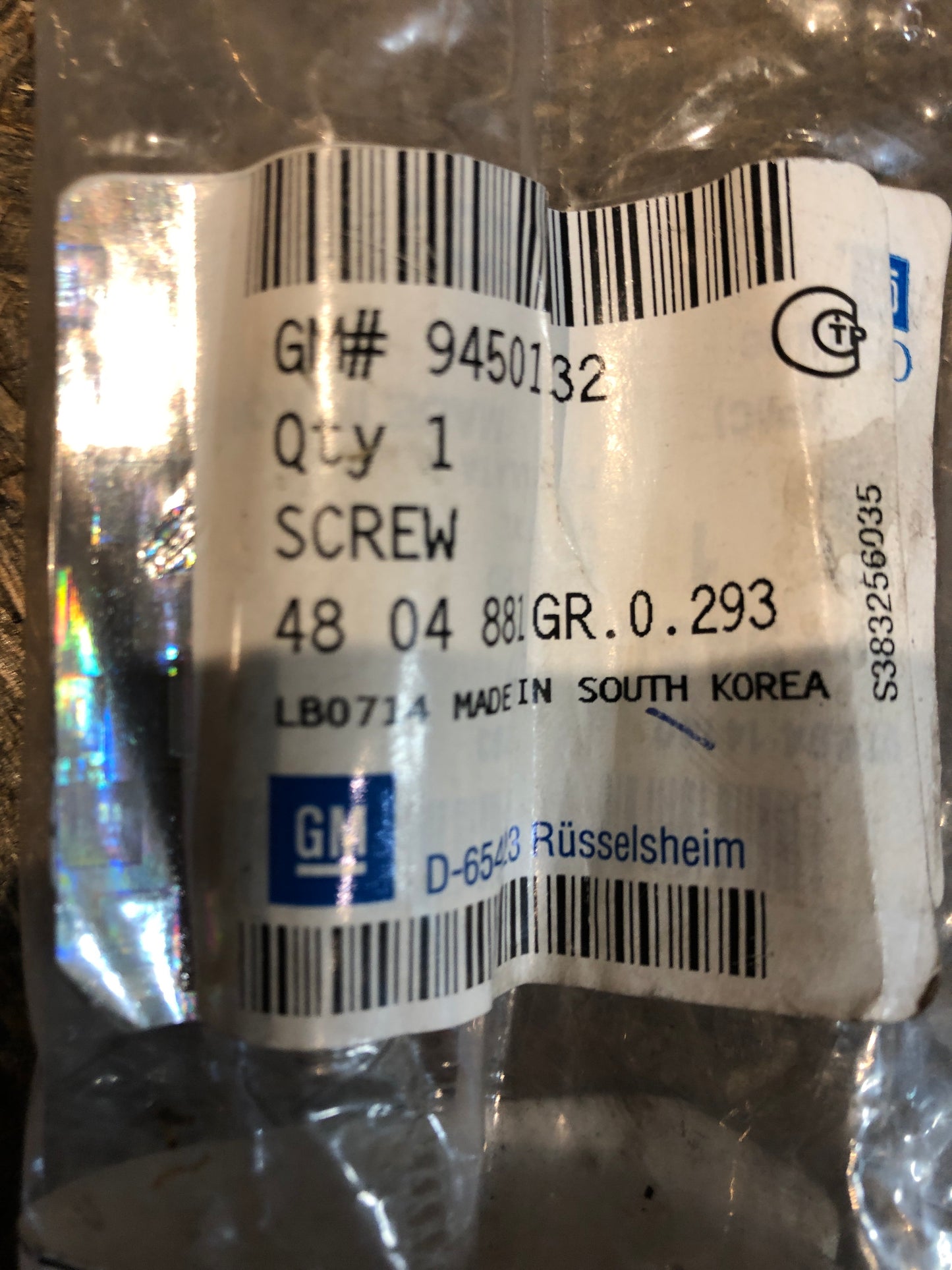 Original GM Opel Antara Schraube Zylinderblock Neu