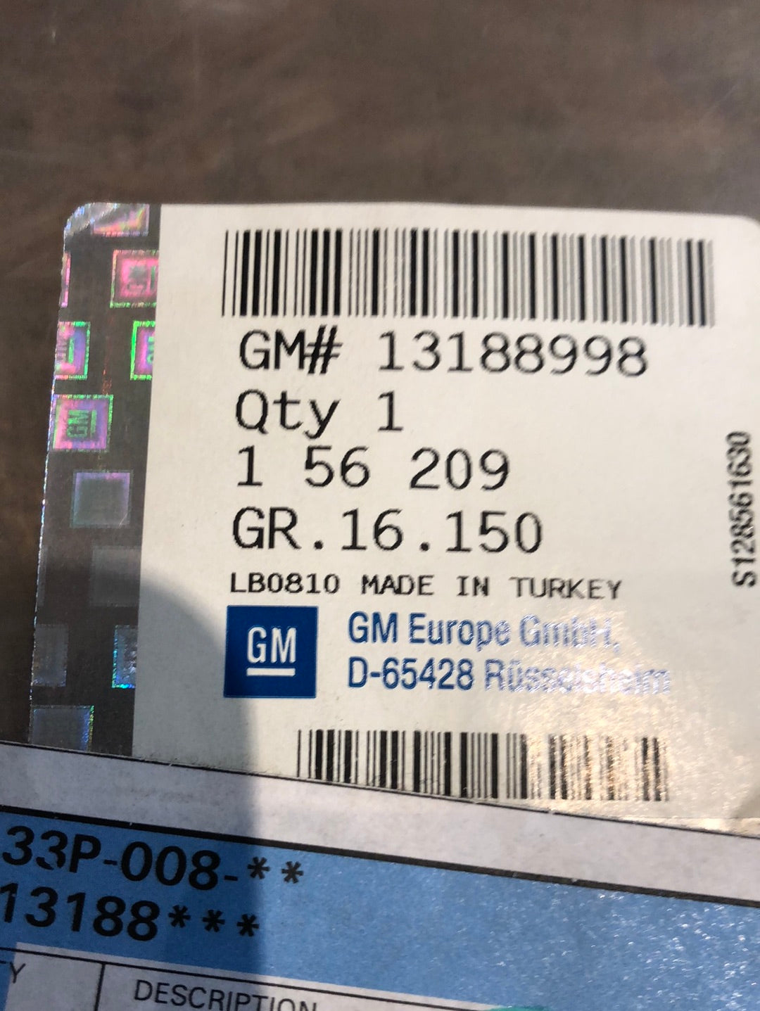 Original GM Opel Corsa D Gummidichtung oben Neu