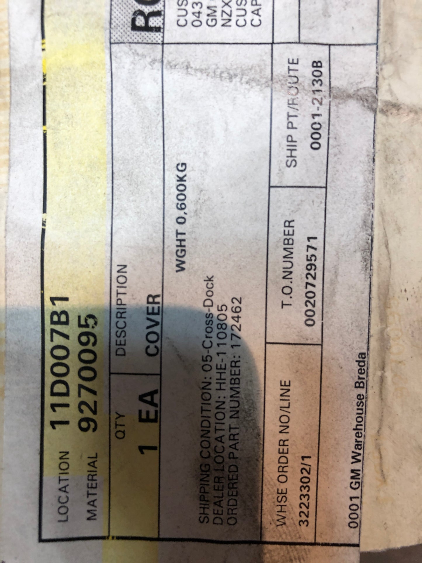 Original GM Opel Zafira A Blende Radlauf Neu