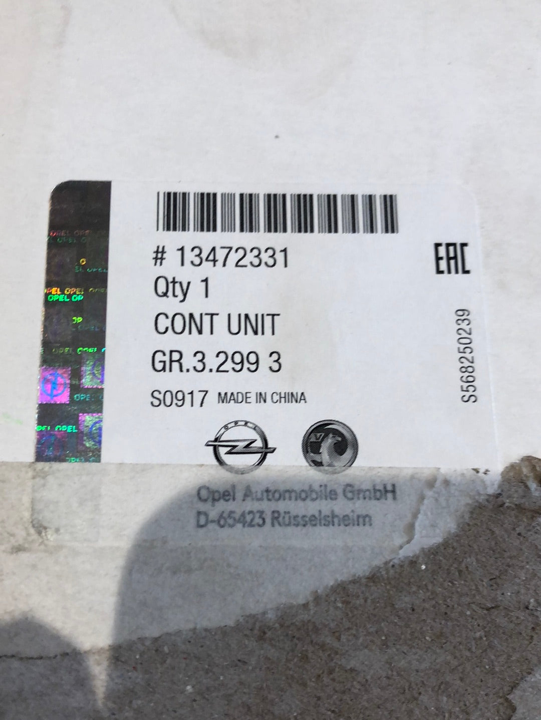 Original GM Opel Astra K Steuergerät ParkPilot Neu
