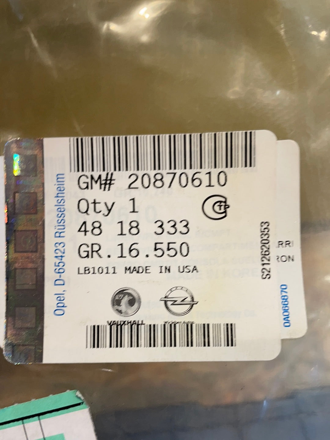Original GM Opel Antara Antirutschmatte Einlage Mittelkonsole Neu