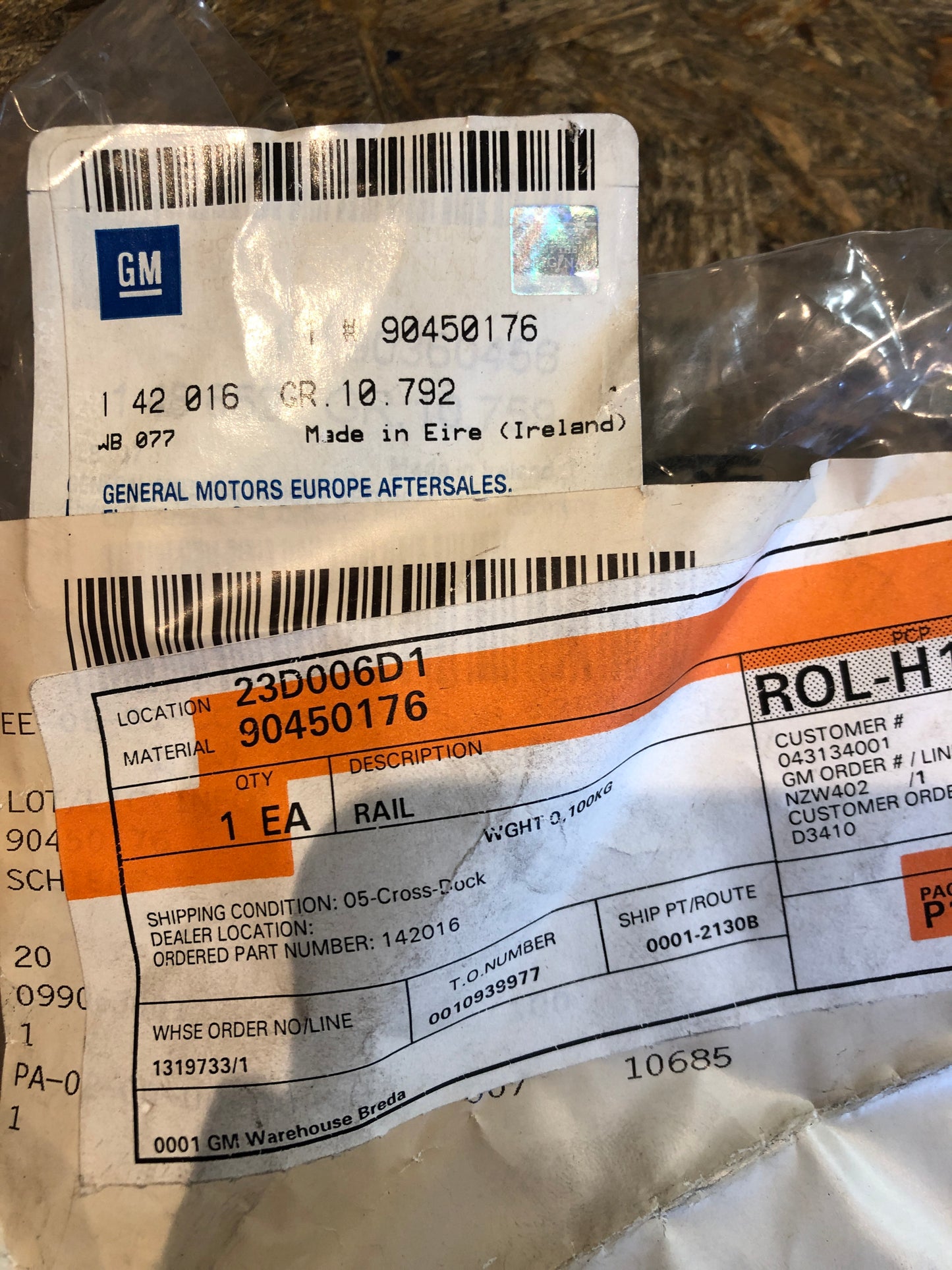Original GM Opel Astra Führungsschiene Fensterheber Neu