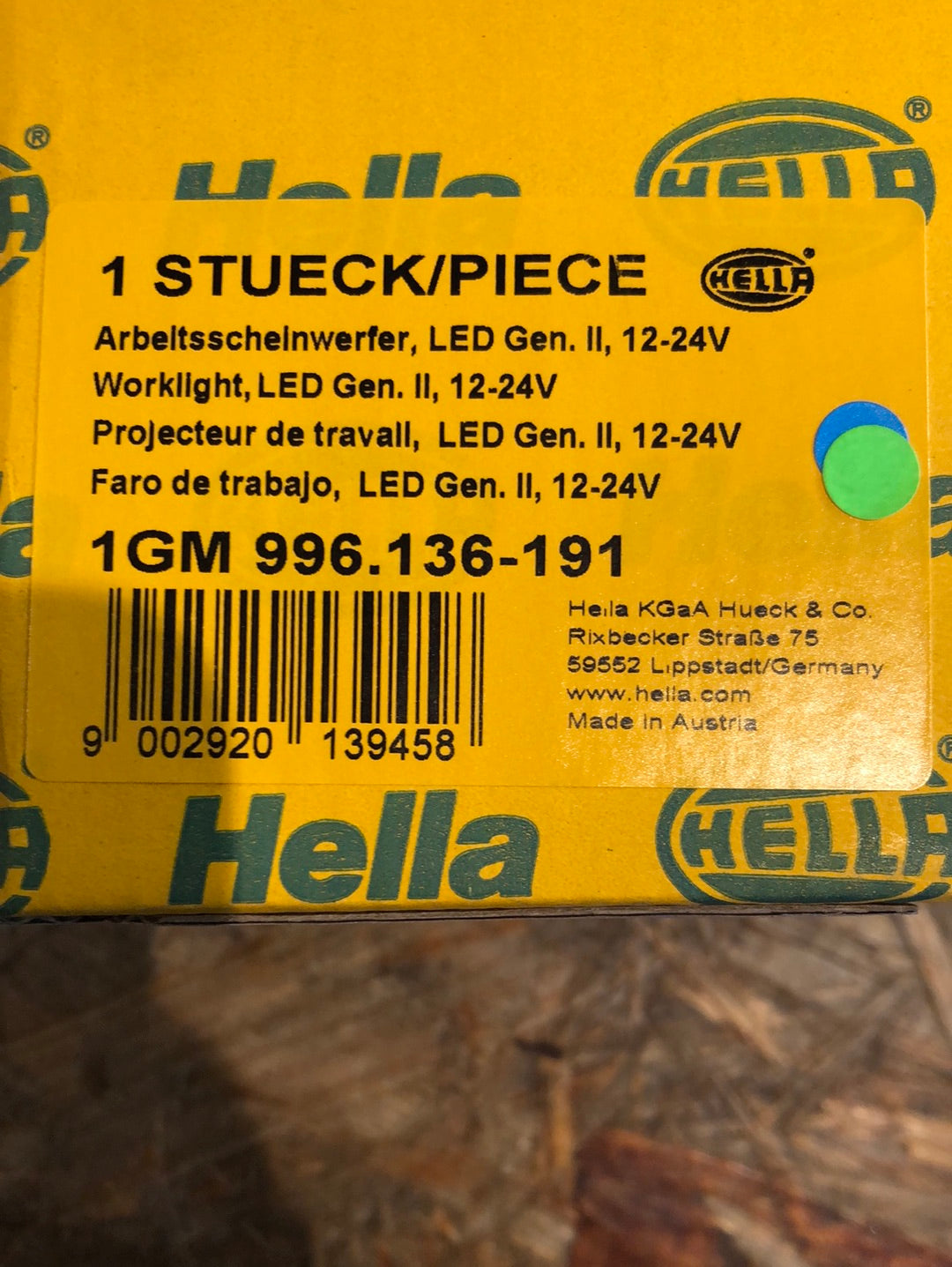 Original Hella Universal Arbeitsscheinwerfer Neu