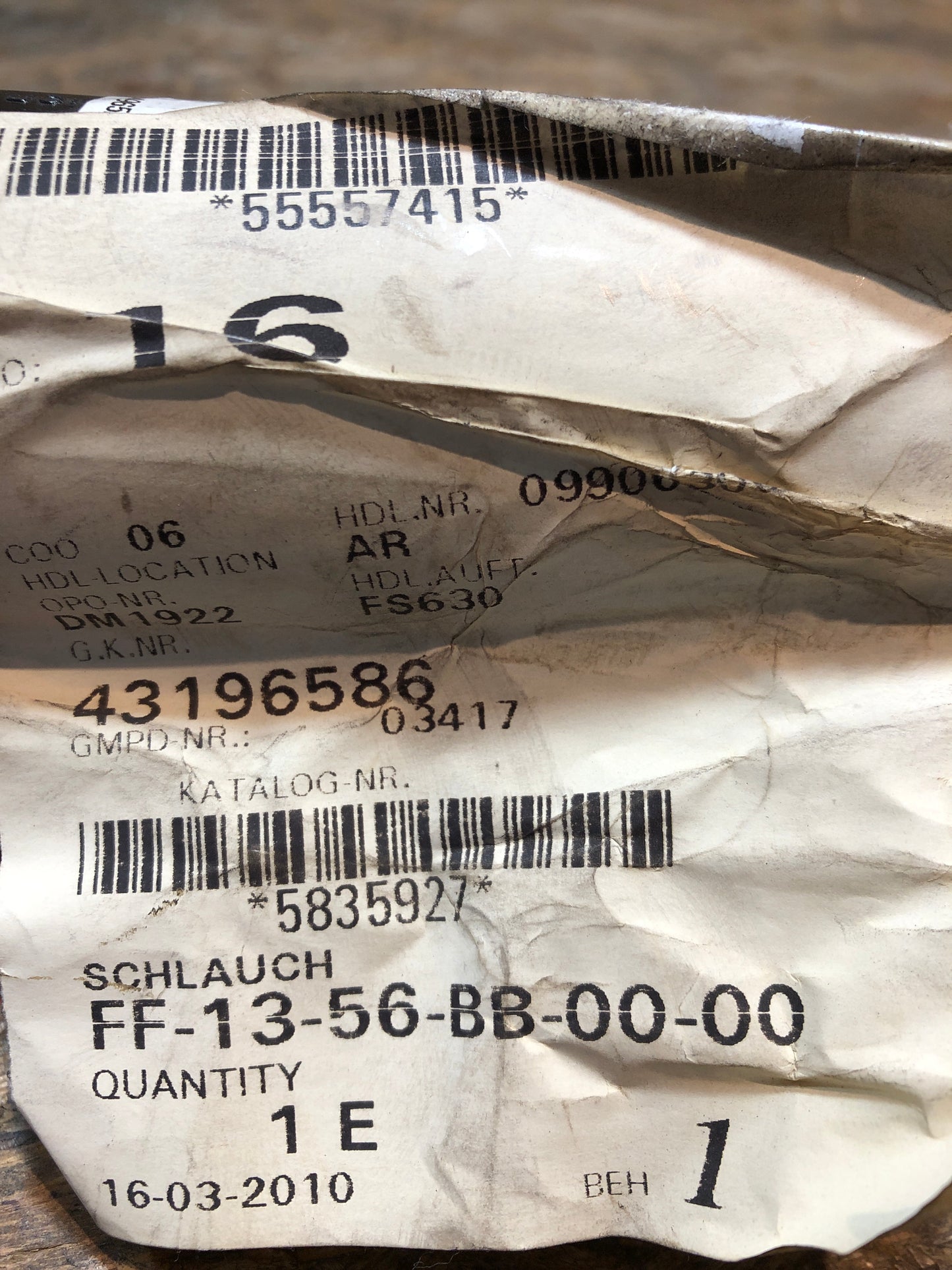 Original GM Opel Corsa D Luftschlauch Ansaugrohr Neu