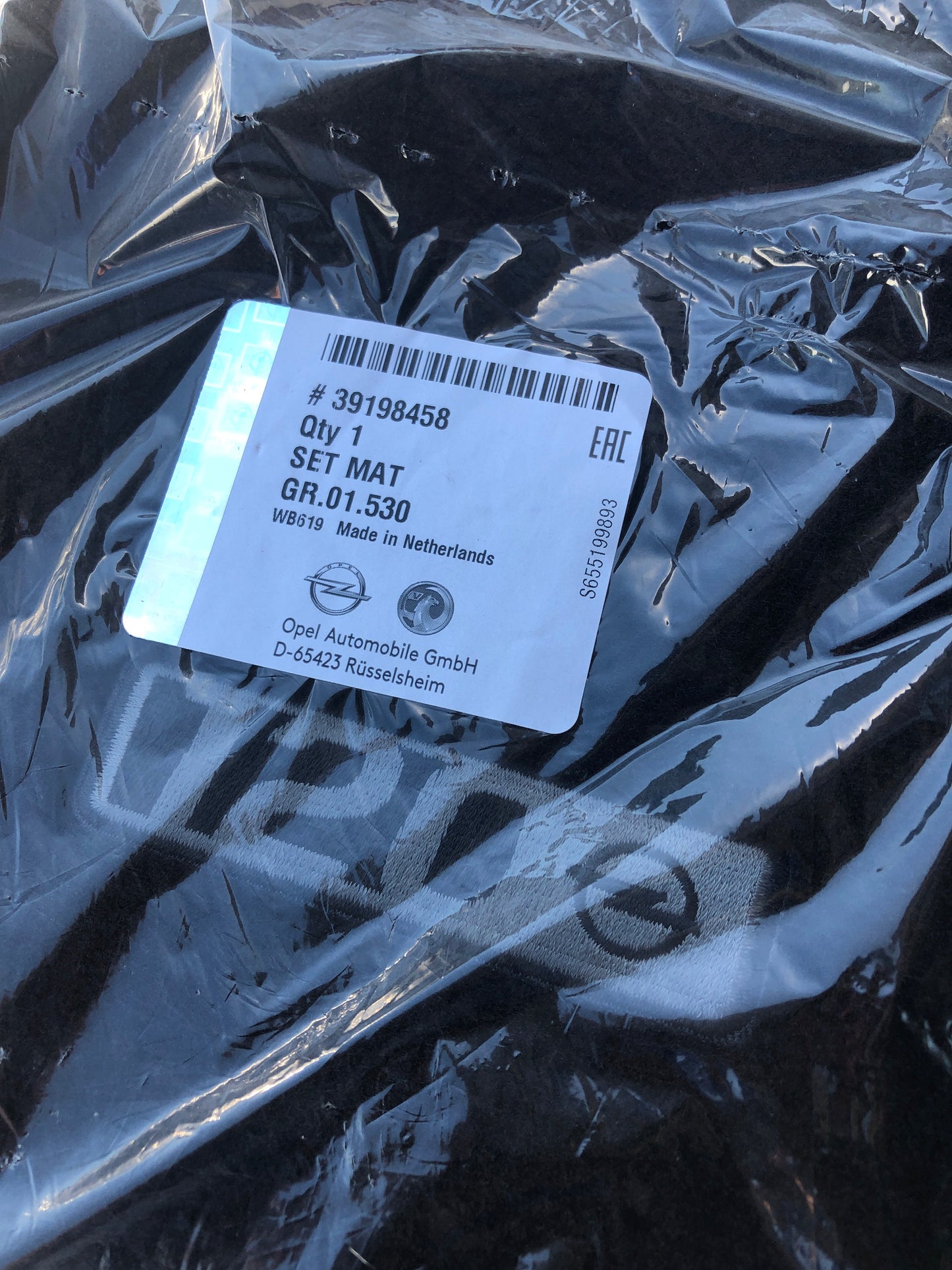 Original Opel Zafira Fußmatten Set Neu