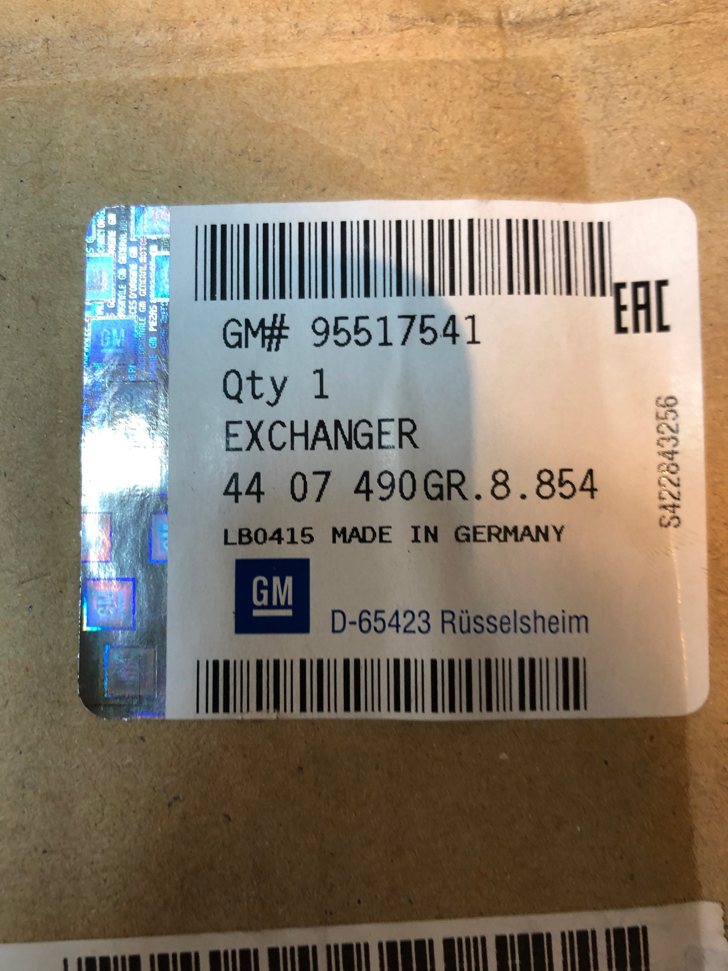 Original GM Opel Vivaro B Wärmetauscher Neu