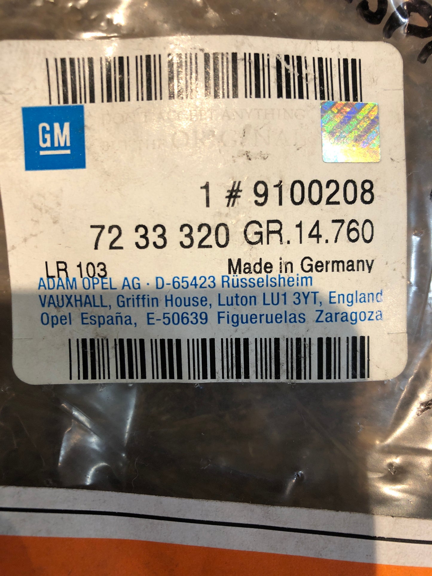 Original GM Opel Astra Abdeckung Lautsprecher Rechts Neu