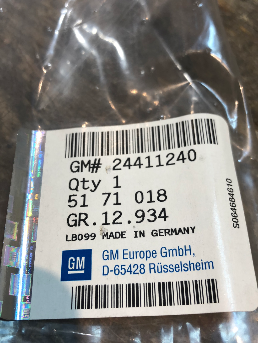 Original GM Opel Corsa B Zierleiste hinten rechts Neu