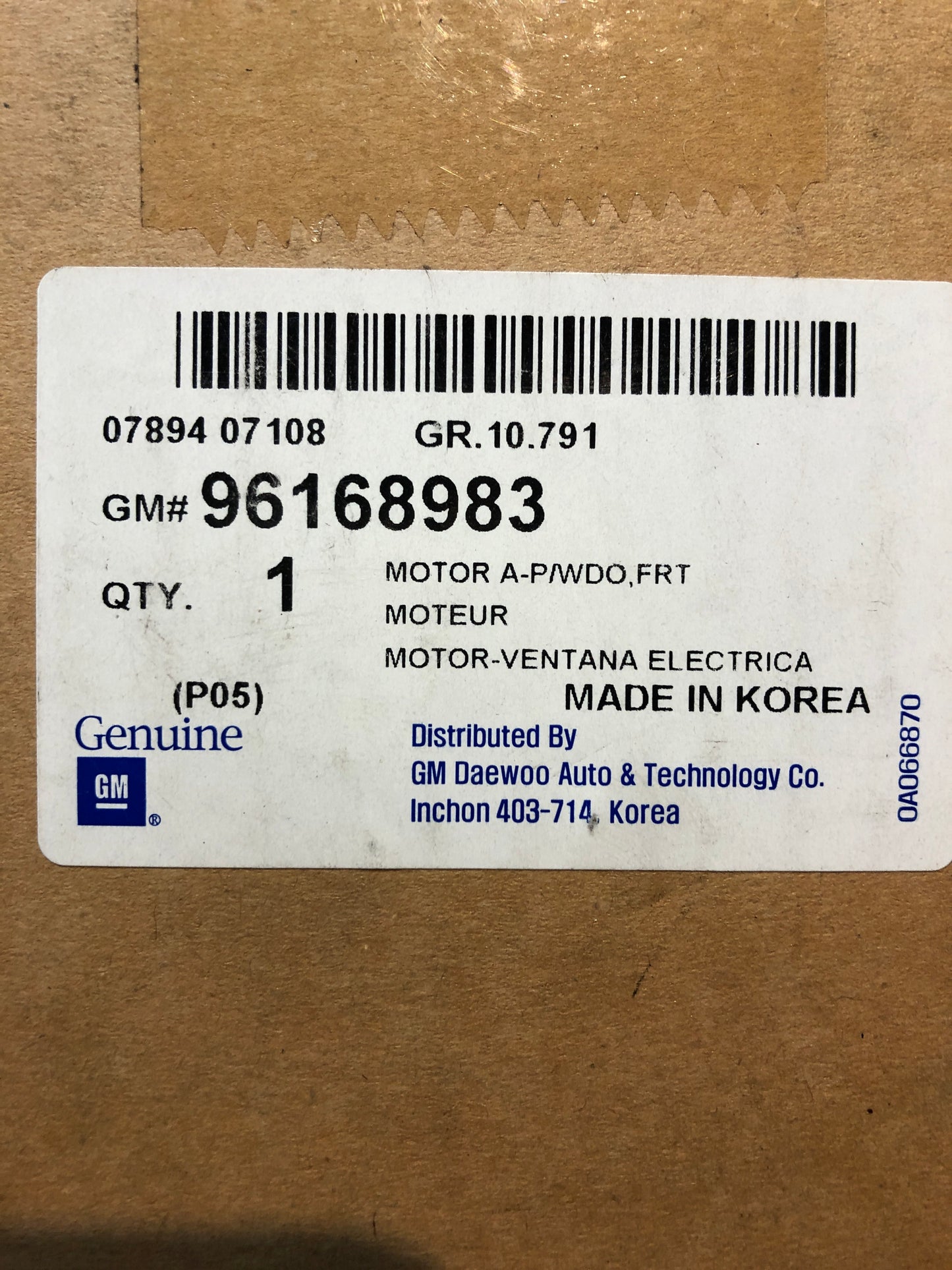 Original Daewoo Fensterheber links Neu