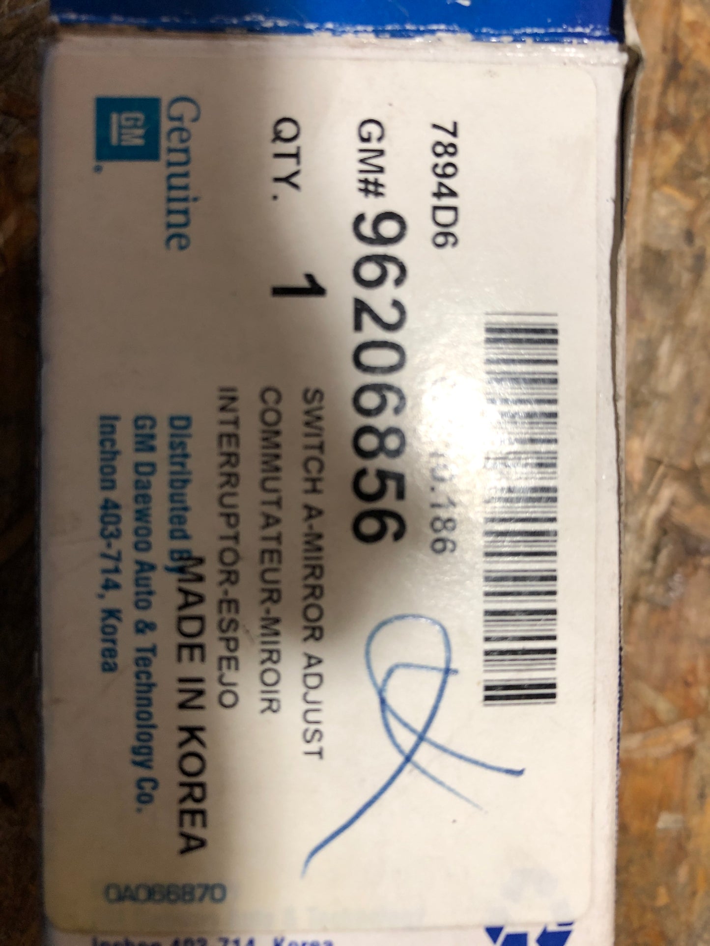 Original GM Chevrolet Nubira Schalter Spiegel Neu