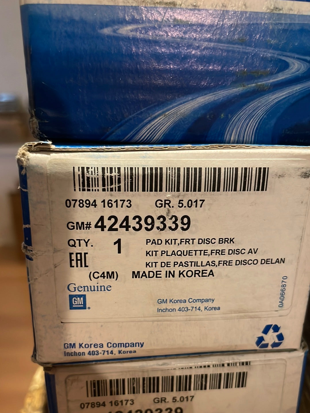 Original GM Opel Karl 1.0 LPG 73PS Bremsbelagsatz vorne Neu