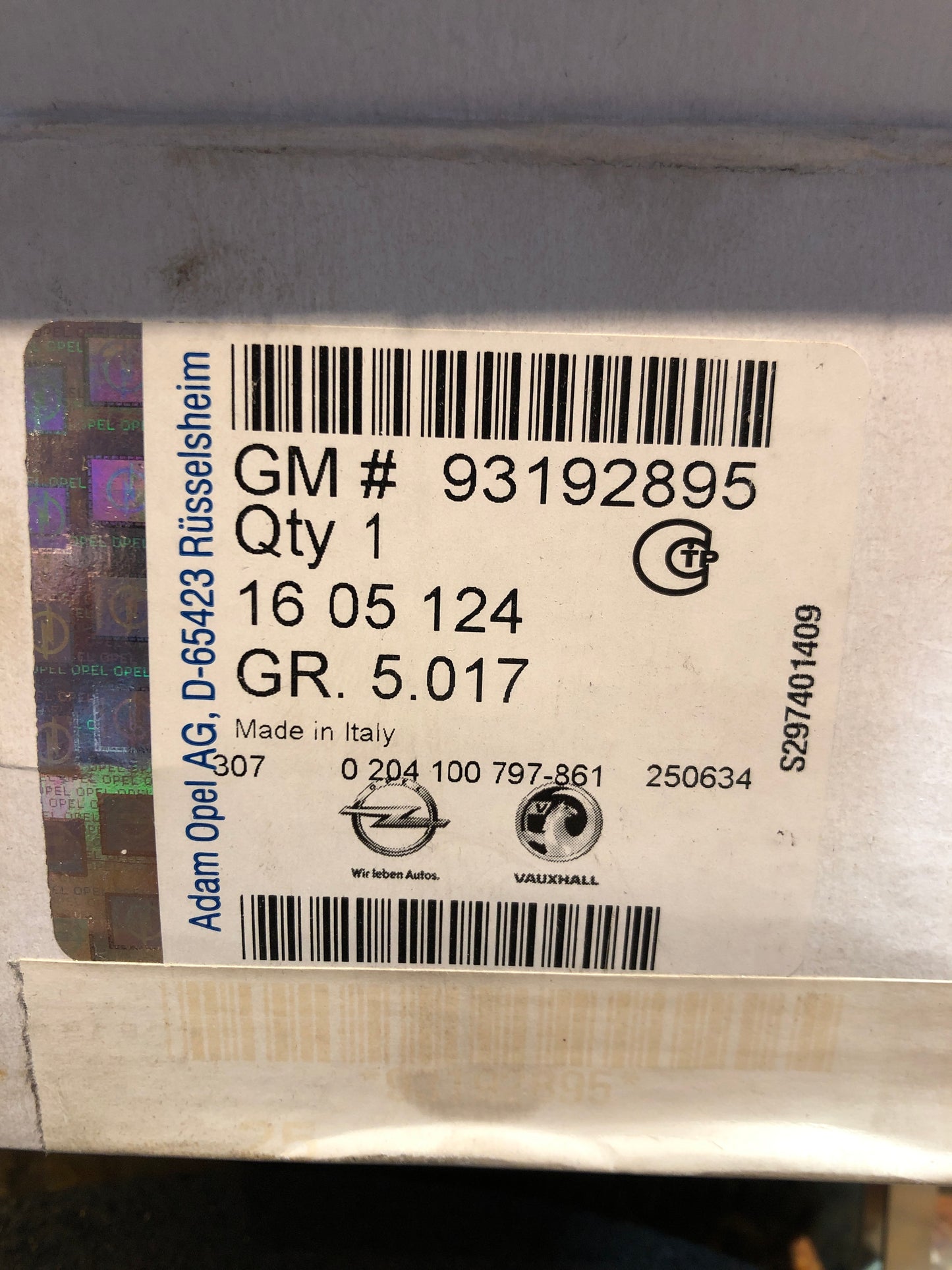 Original GM Opel Corsa D Bremsklötze Bosch Neu
