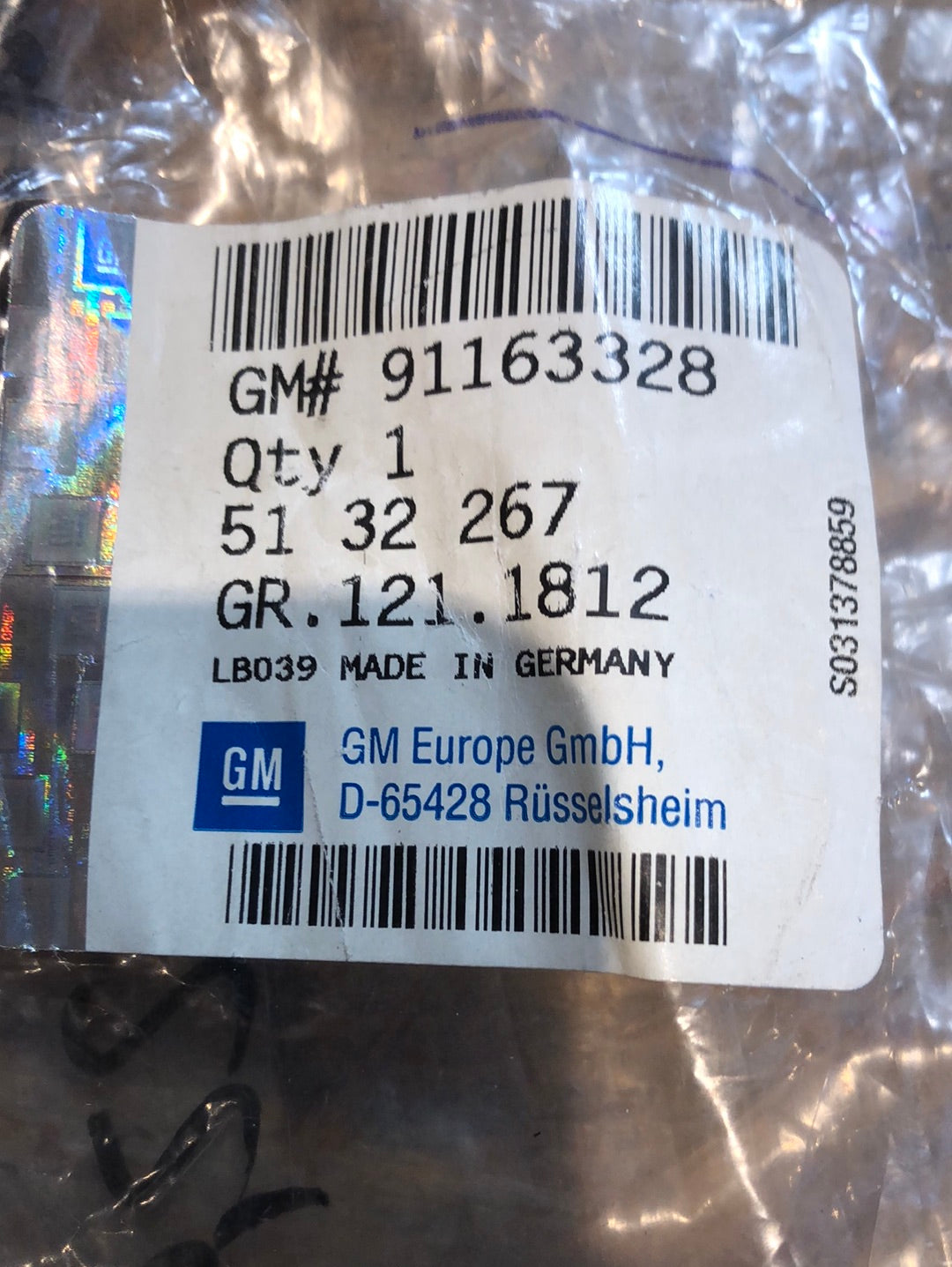 Original GM Opel Corsa C Combo C Gasdruckfeder Dämpfer hinten links Neu