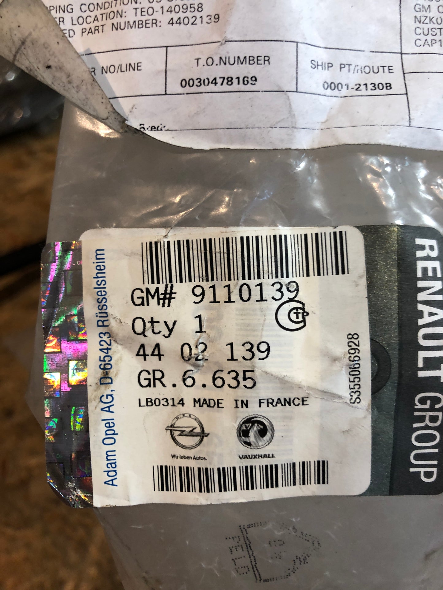 Original GM Opel Vivaro A 2,5D Rohr Hilfskraftlenkung an Behälter Neu