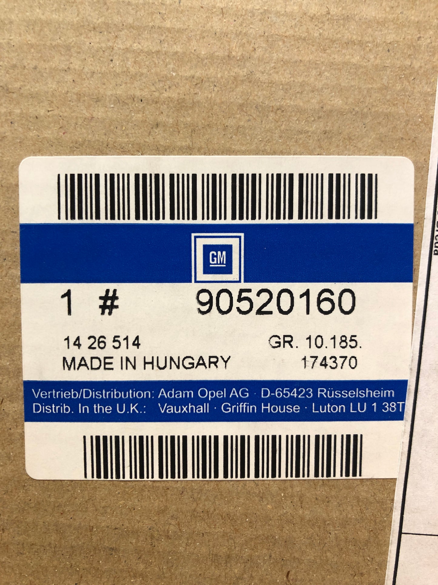 Original GM Opel Astra F Spiegelglas rechts Neu