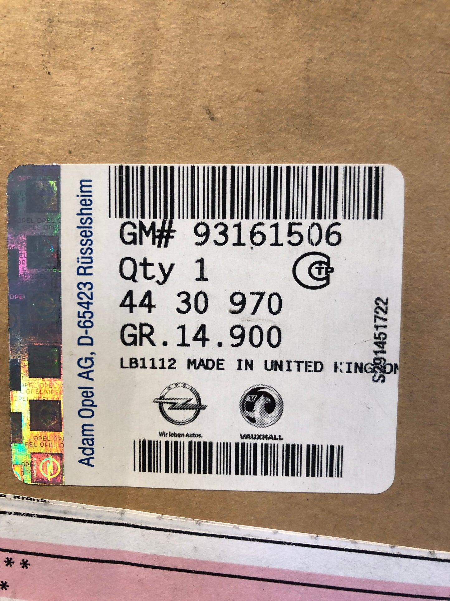 Original Vivaro A Armlehne links/ Fahrersitz