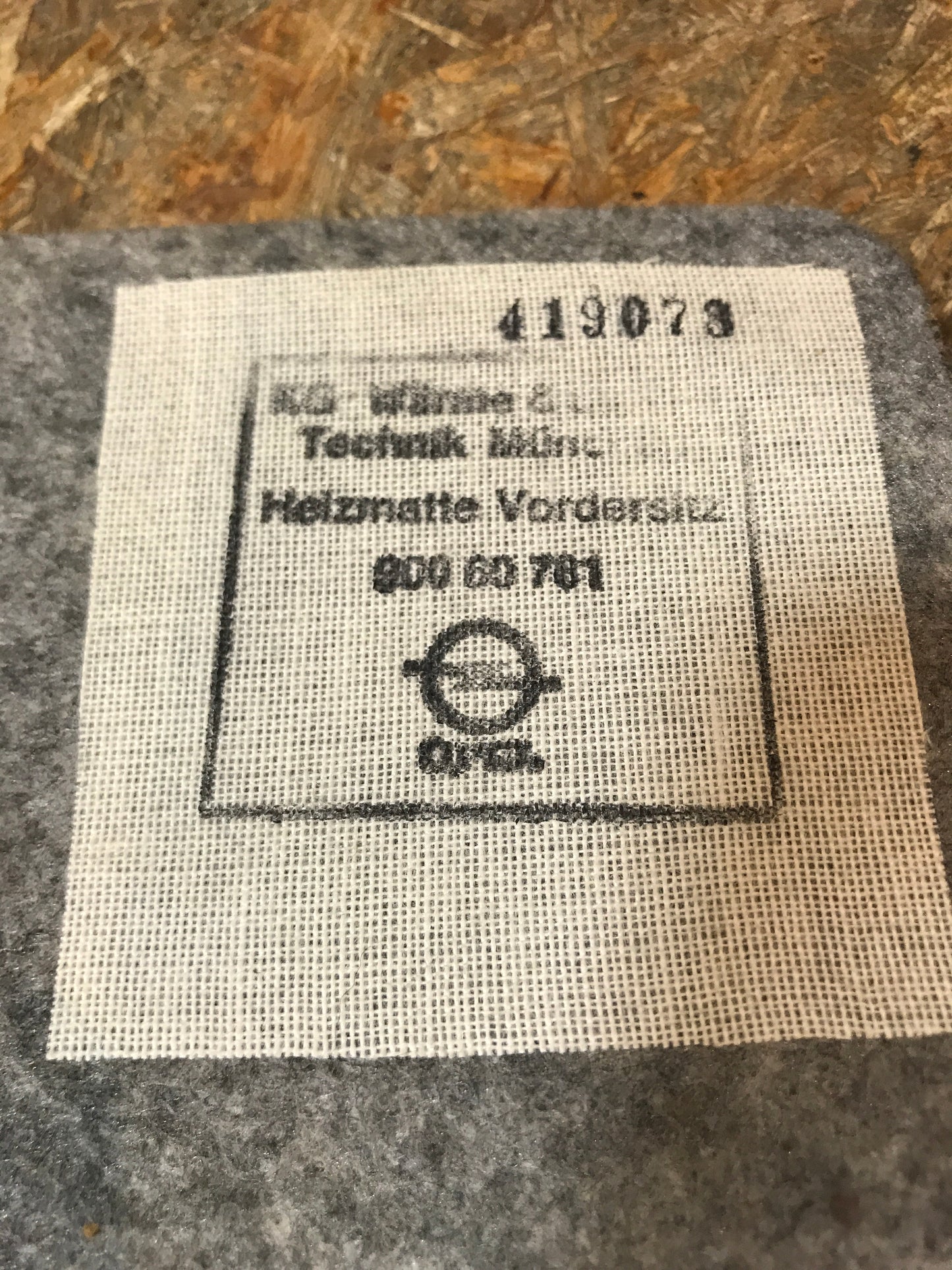 Original Opel Rekord E Fahrersitz Heizmatte NEU