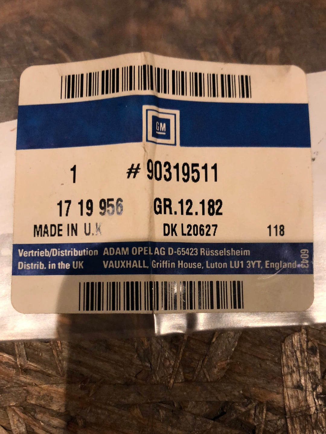 Original GM Opel Vectra A Schriftzug „Vauxhall“ hinten Neu