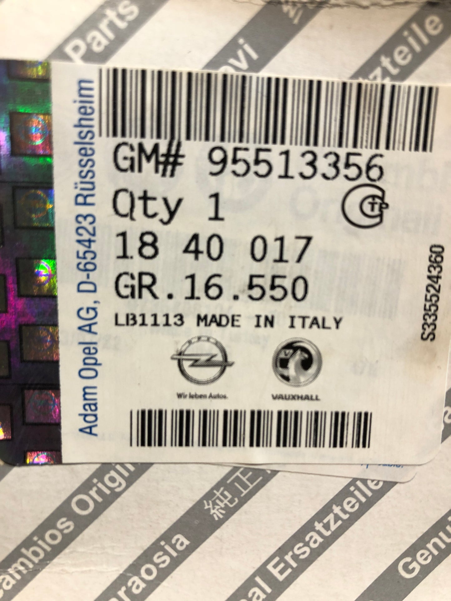 Original Opel Combo D Luftauslass Neu