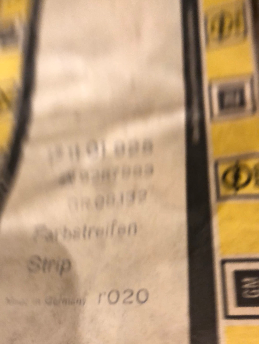 Original GM Opel Youngtimer Farbstreifen Neu