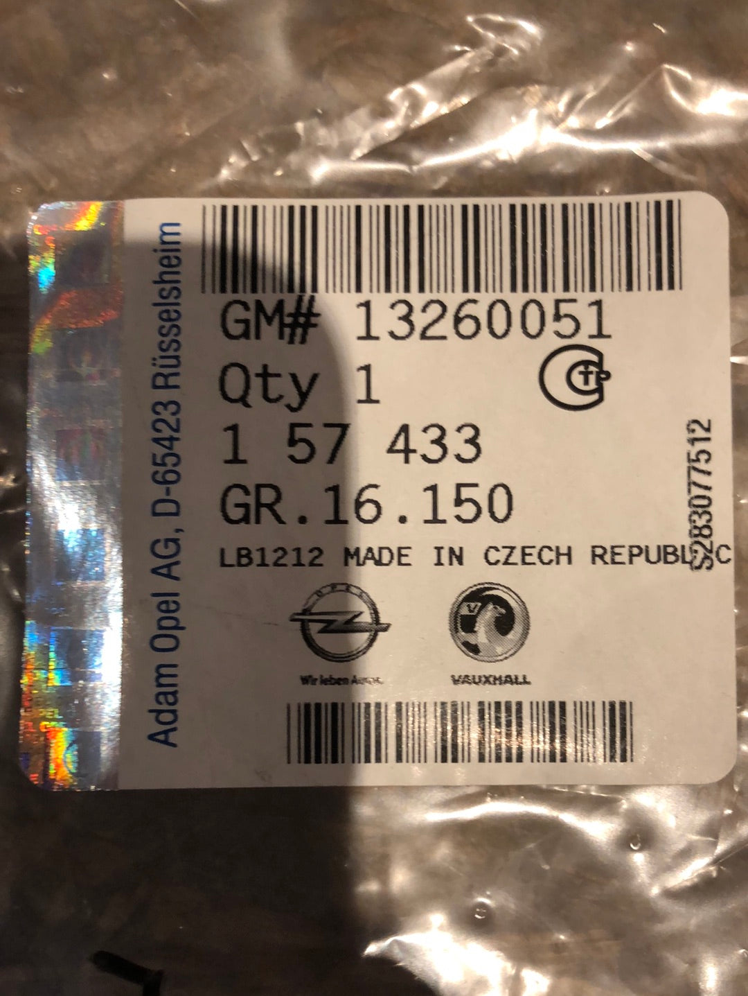 Original GM Opel Astra J Türdichtung hinten links Neu