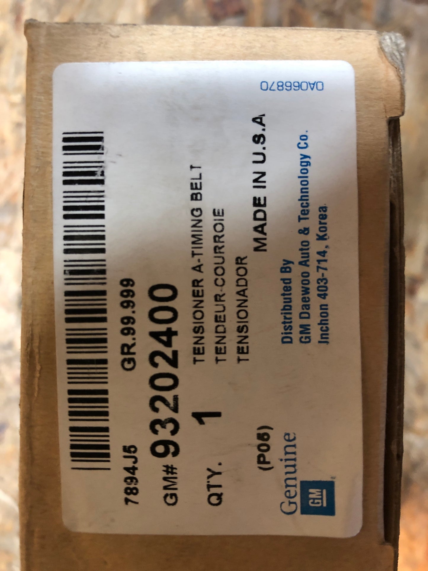 Original GM Chevrolet Daewoo Espero Riemenspanner Neu