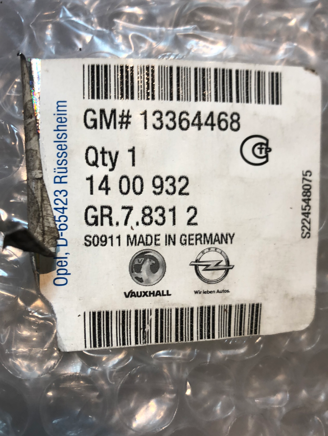 Original GM Opel Zafira C Einsatz Stoßfänger hinten Neu