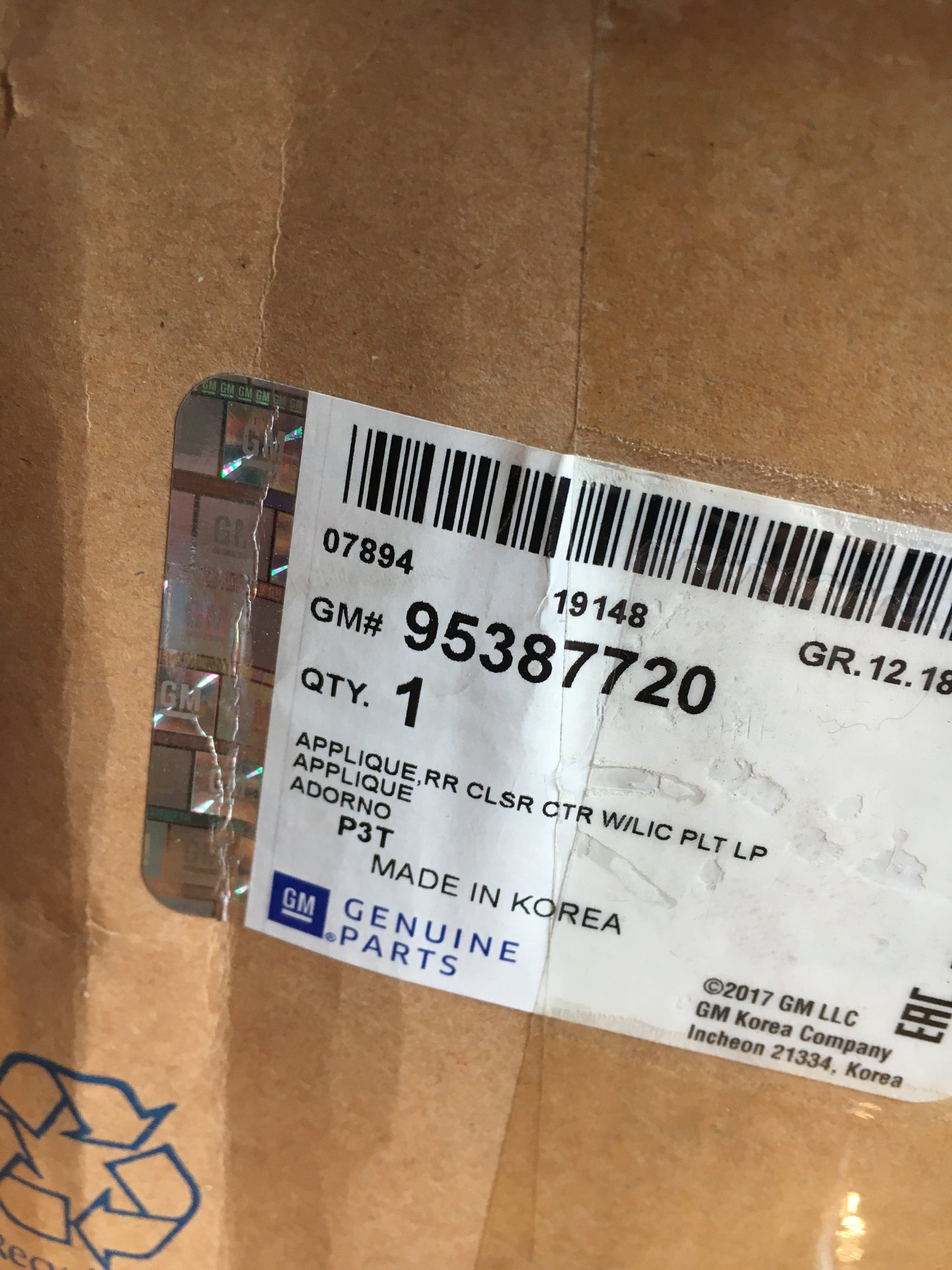 Original Mokka Blende Hecklappe NEU