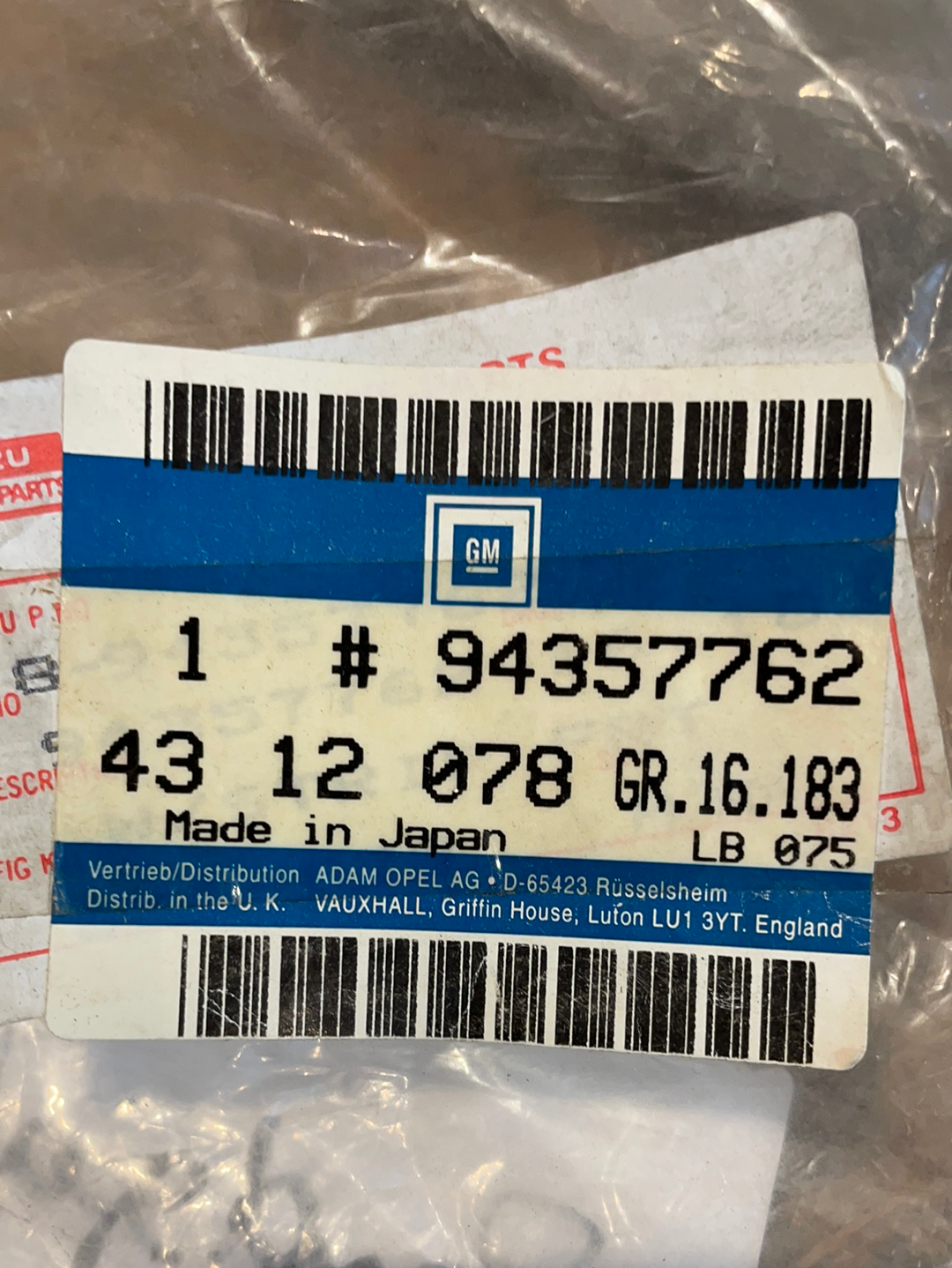 Original GM Opel Randspaltabdichtung Neu