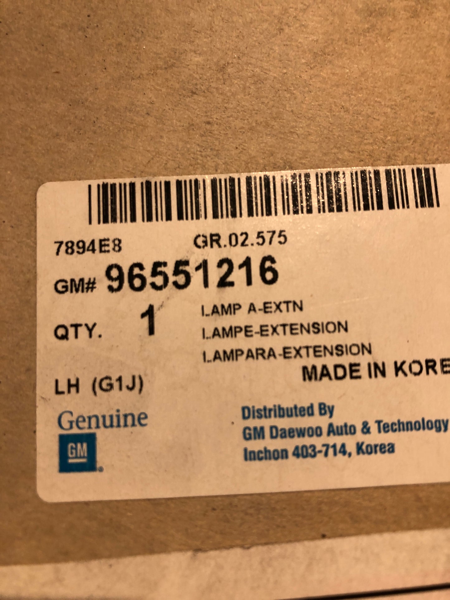 Original GM Chevrolet Lacetti Rückleuchte links Neu