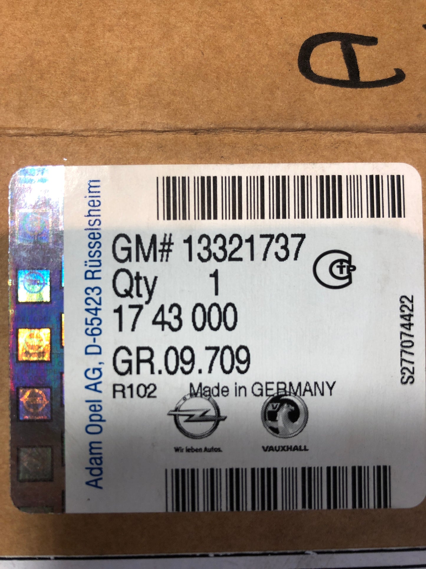 Original GM Opel Corsa D Zigarettenanzünder+ Aschenbecher Konsole vorne anthrazit Neu