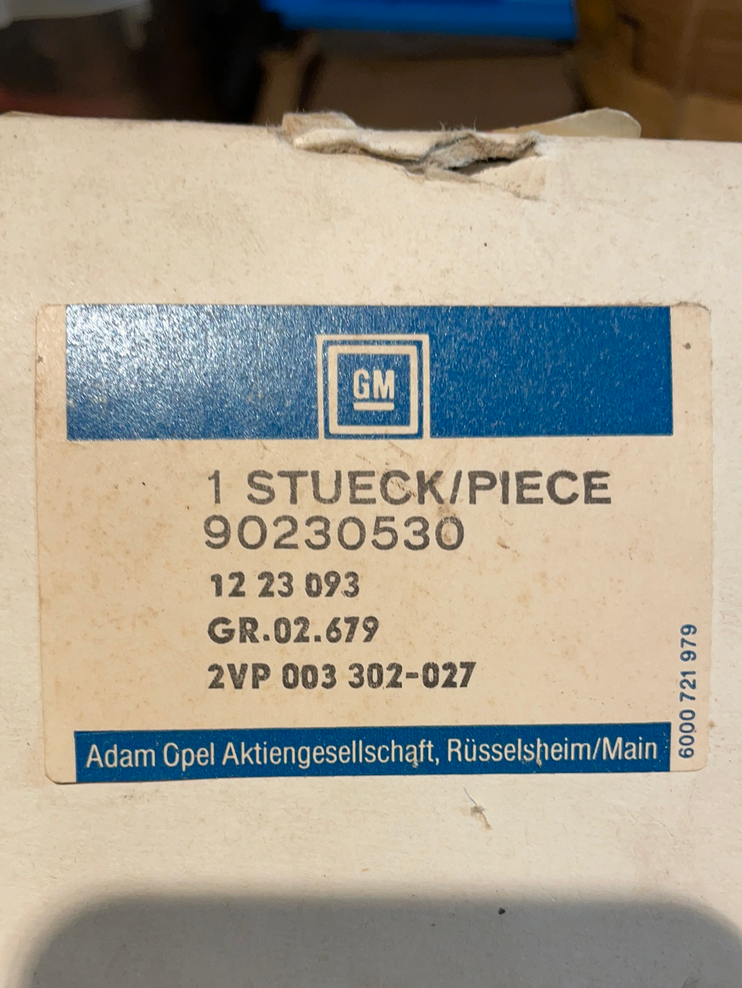 Original GM Opel Rekord E Caravan Rückleuchte Neu