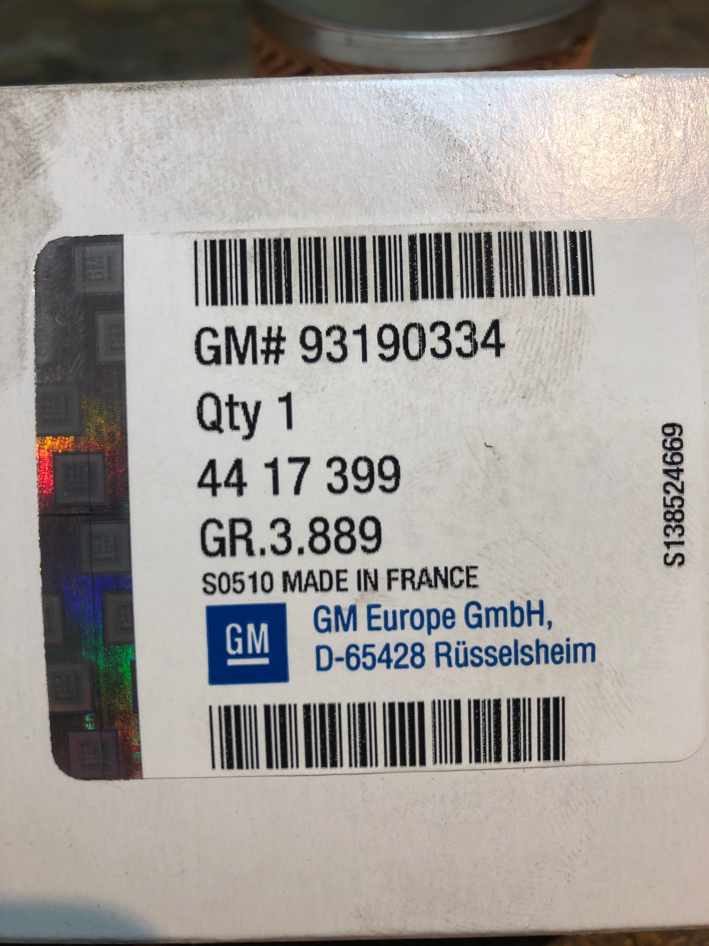 Original GM Opel Vivaro 1.9 DTI Benzinfilter Neu