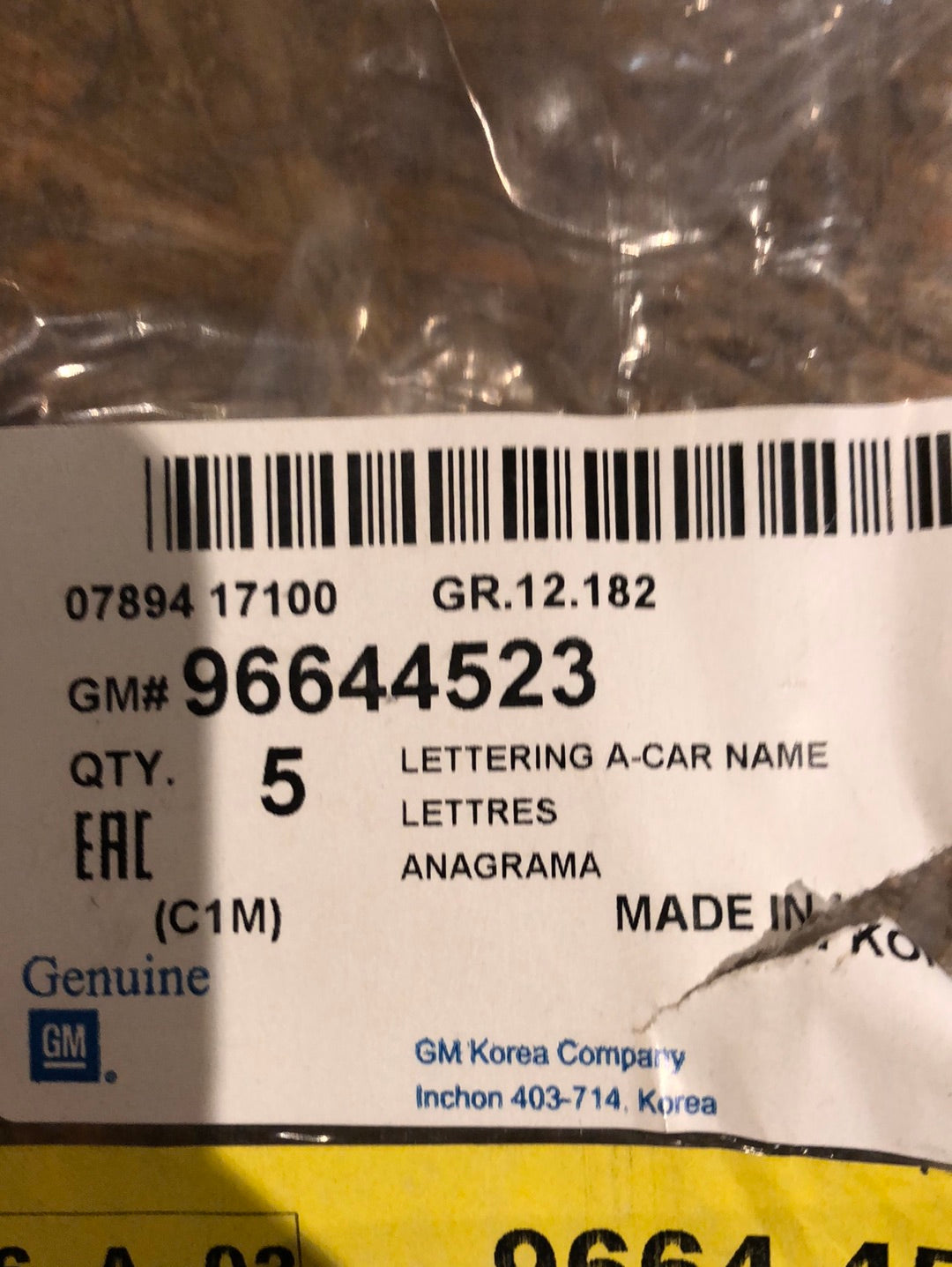 Original GM Chevrolet Matiz Schriftzug Neu