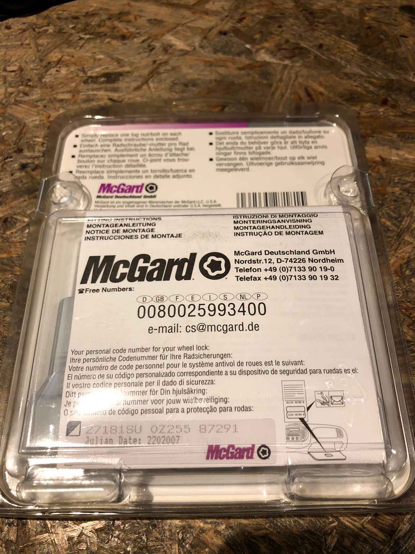 Original McGard Radsicherungen M14x1.527181SU