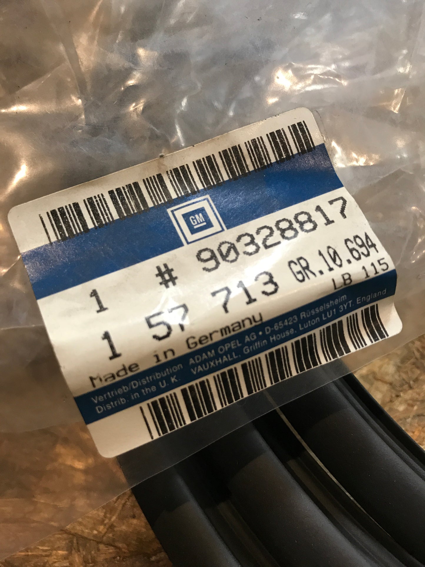 Original Opel Astra F Gummiabdichtung Hintertür 5 Türig NEU