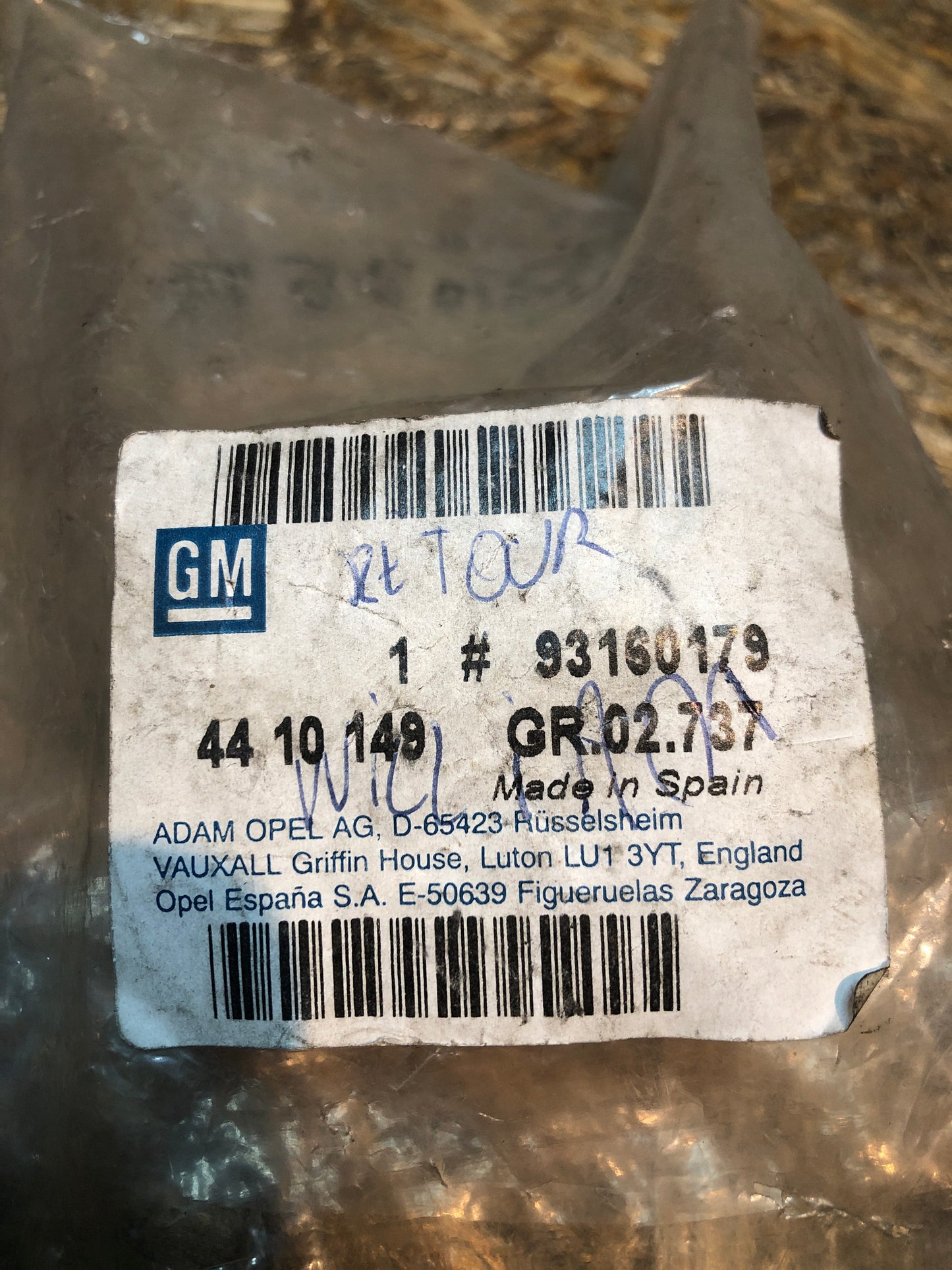 Original GM Opel Vivaro 2.5 DTI Leuchtweitenverstellung vorne rechts Neu