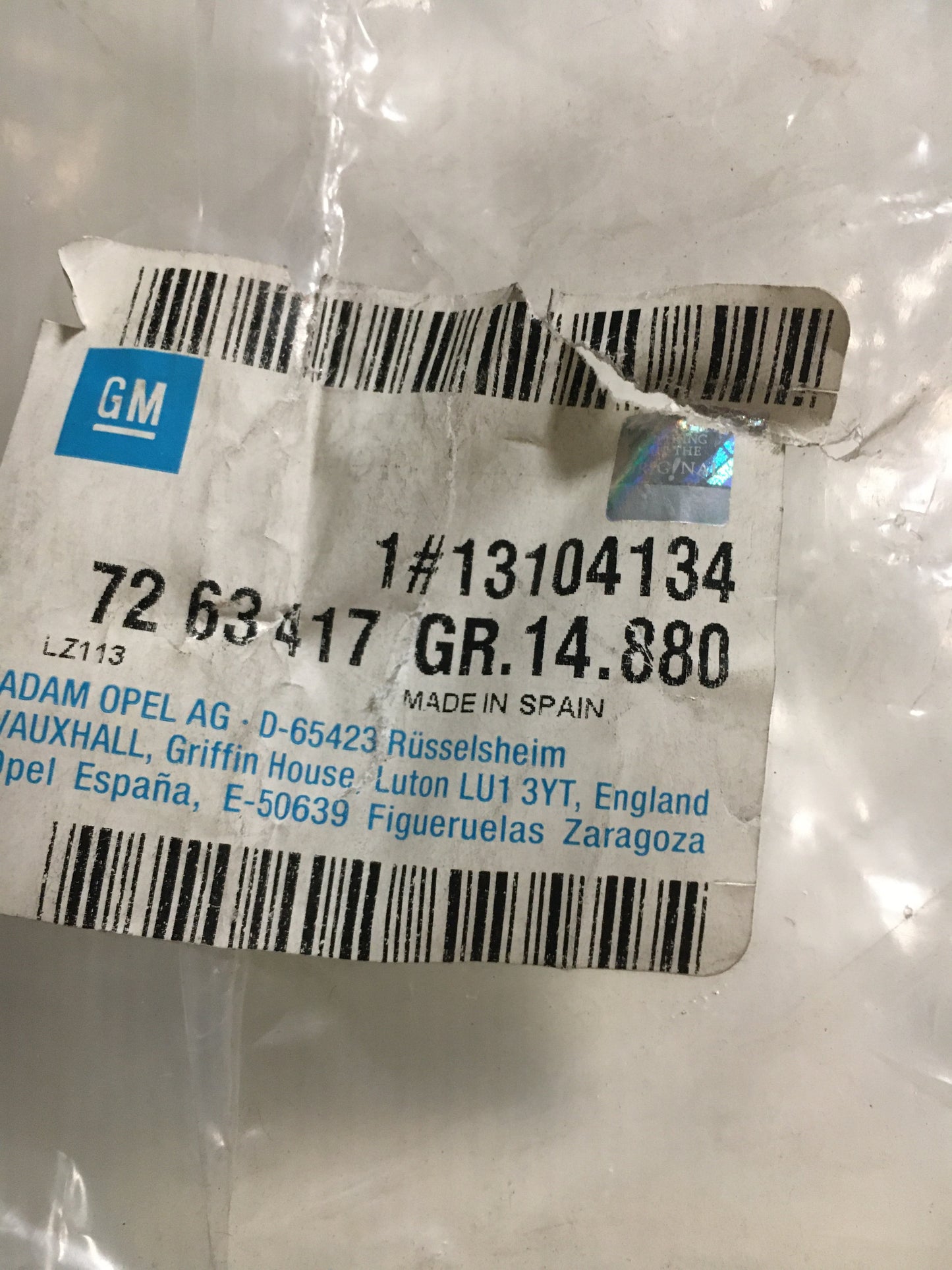 Original Verkleidung Rückeneinstellung Sitz Vorne Links Togra A Combo Corsa C 3- Türer NEU