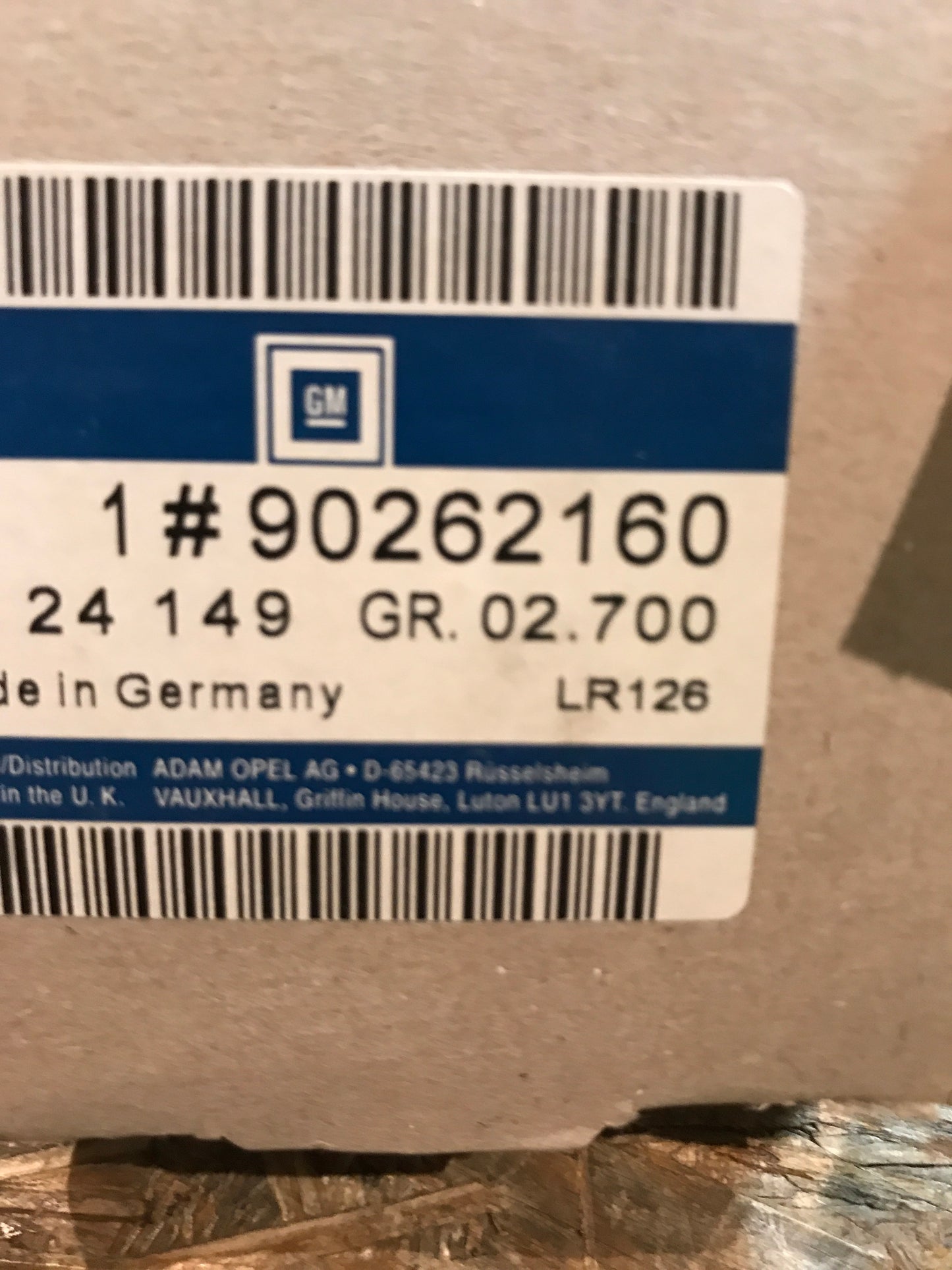 Omega B Kennzeichenleuchte hinten Blaugrau NEU