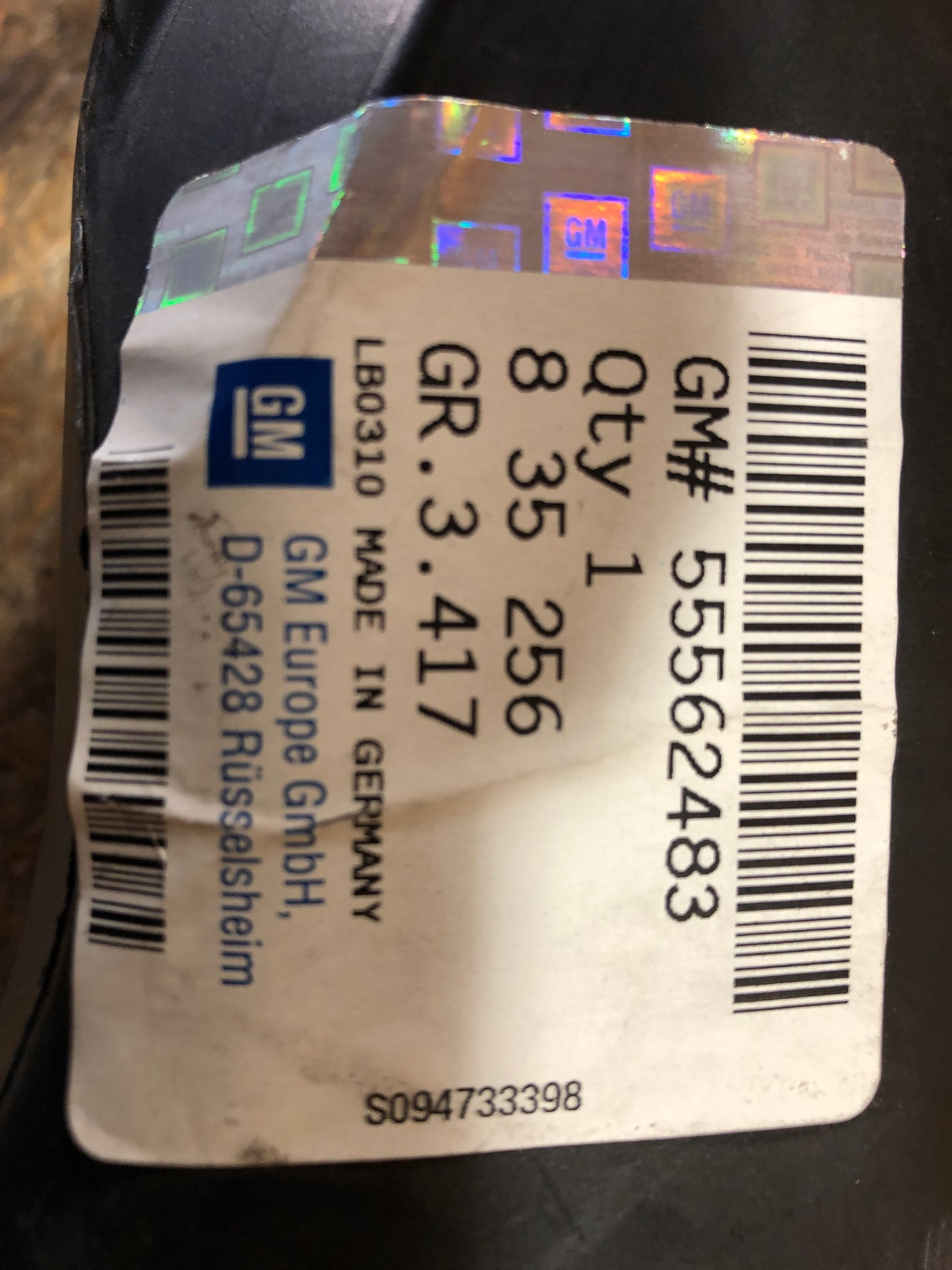 Original GM Opel Zafira B Luftkanal Neu