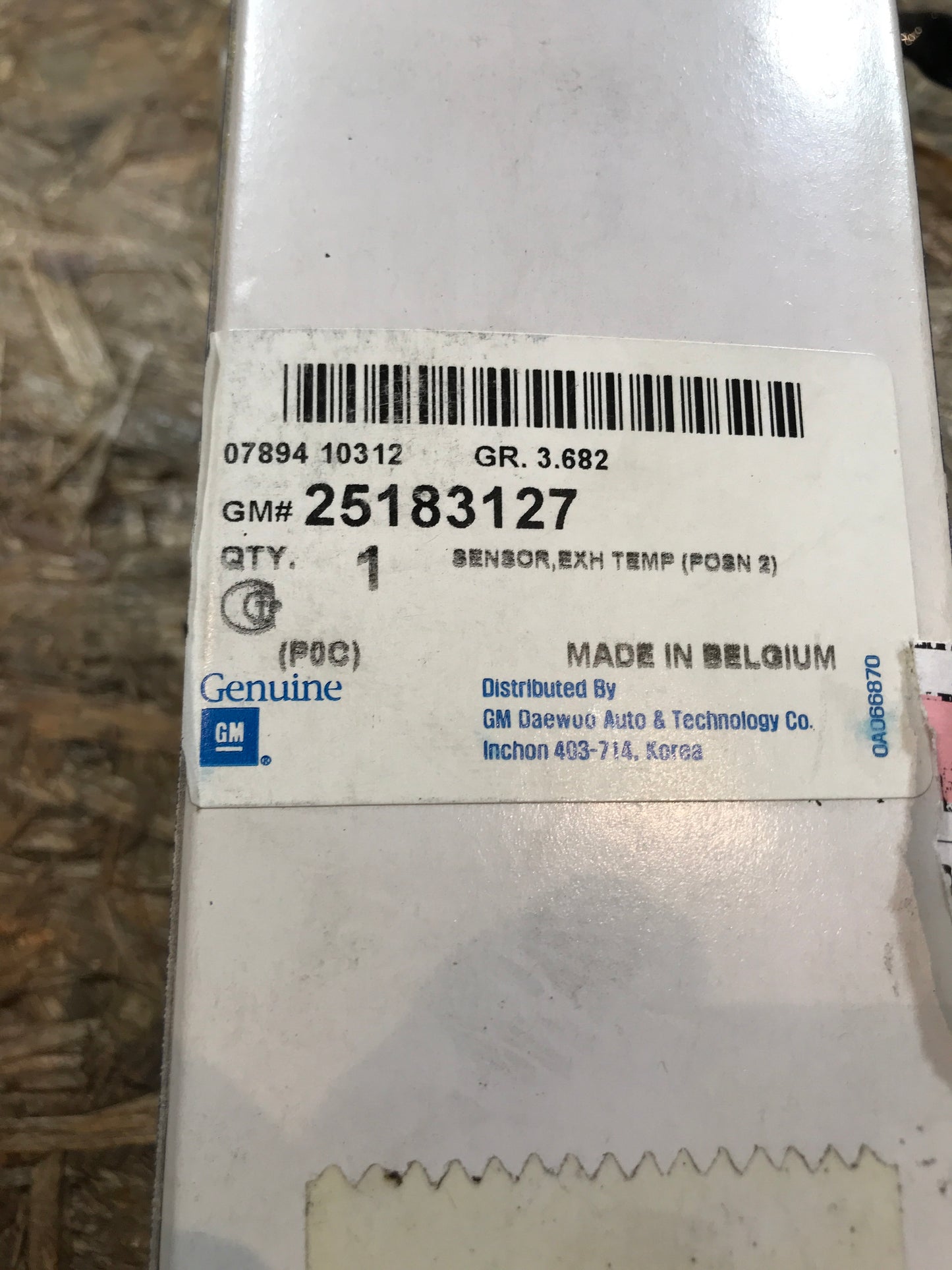 Original Opel Antara Chevrolet Captiva C100/C140 Sensor Abgastemperatur NEU