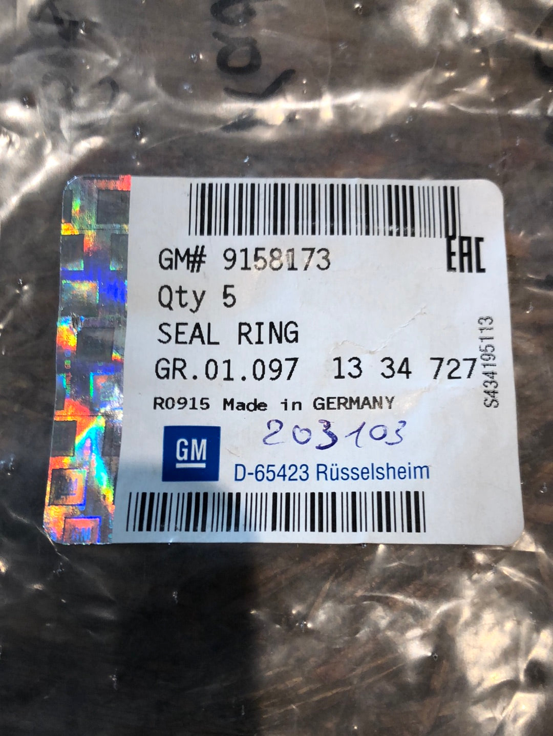 Original GM Opel Kadett D E Corsa A B Manta B Ascona B C Dichtung Wasserpumpe Neu