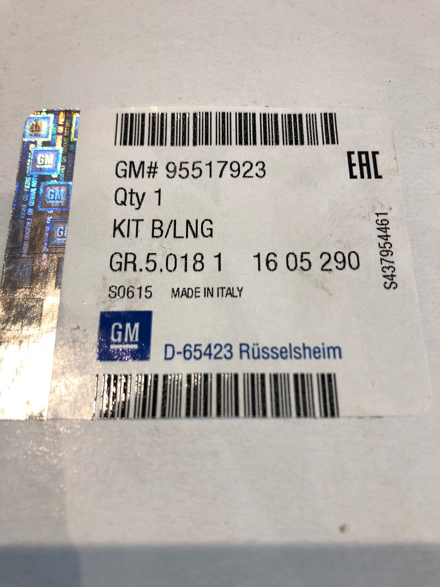 Original Opel Corsa D E Adam Bremsbackensatz Neu