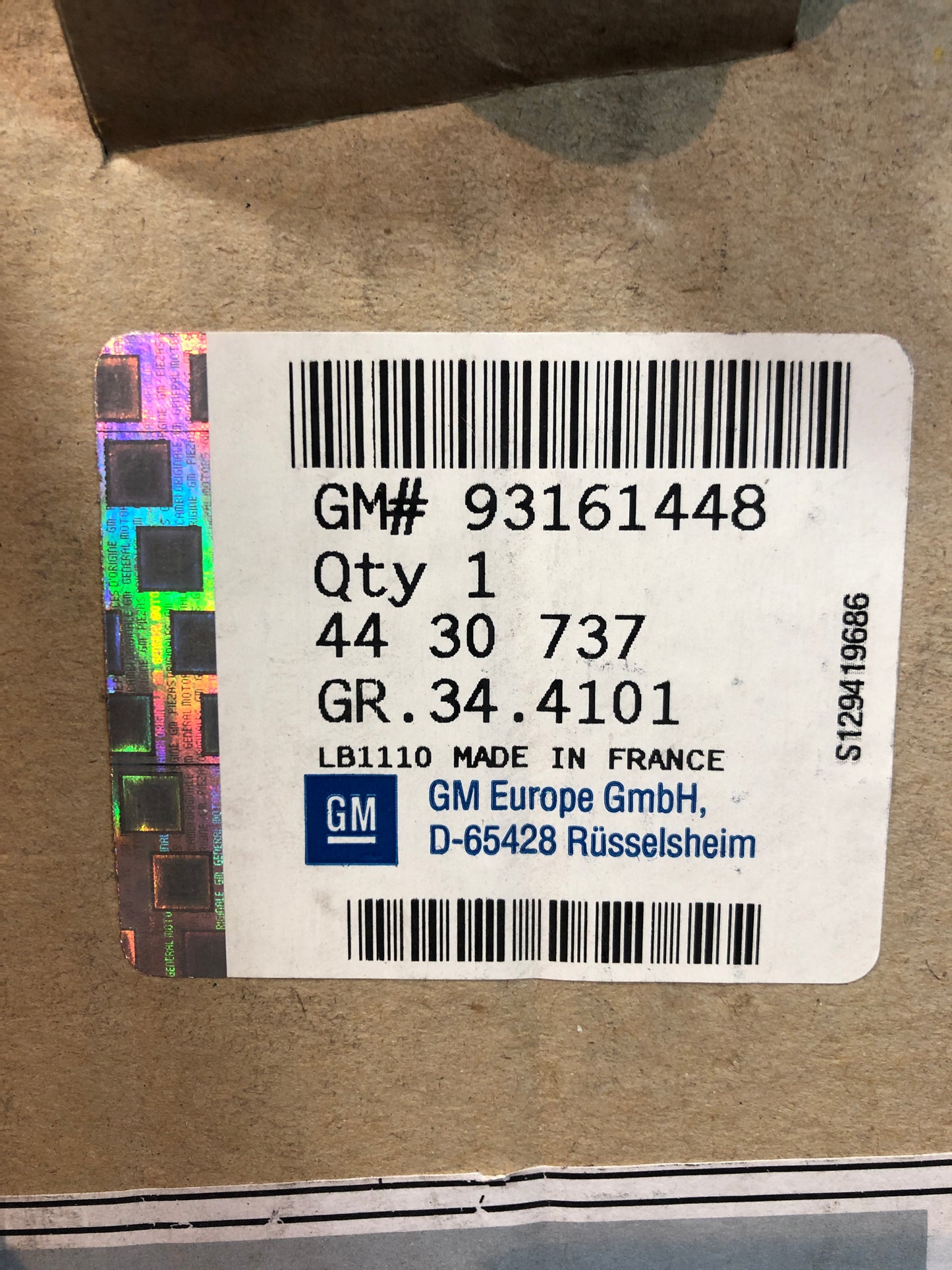 Original GM Opel Vivaro A Luftfilter Neu