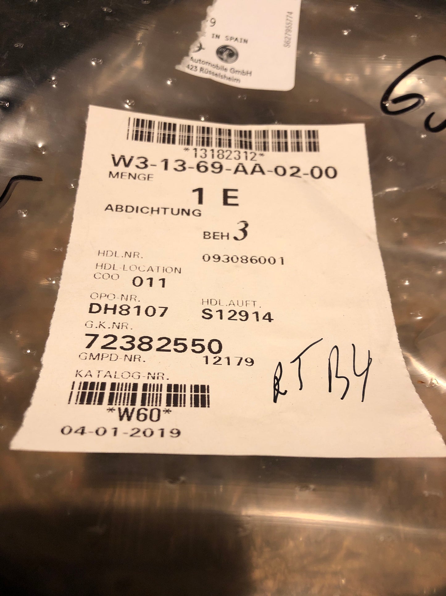 Original Opel Corsa D Dichtung Heckklappe Neu