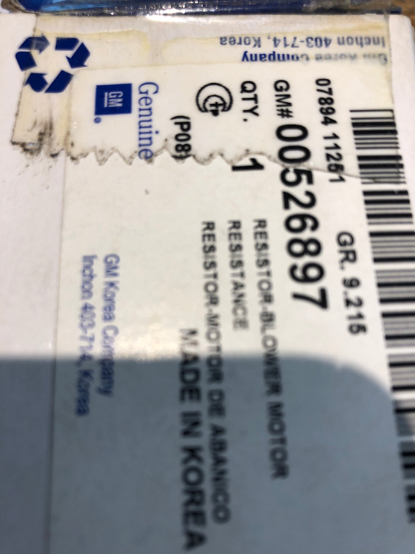 Original GM Daewoo Nexia Heizlüfter Widerstand Neu