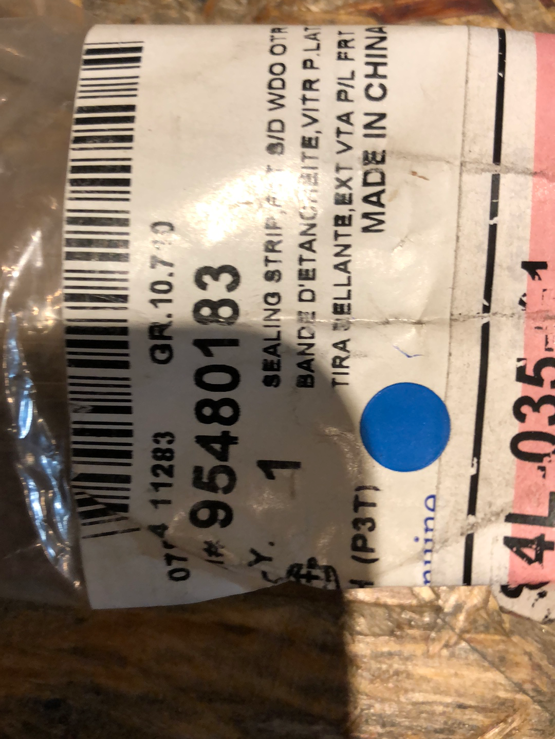 Original GM Chevrolet Sonic Dichtstreifen Neu