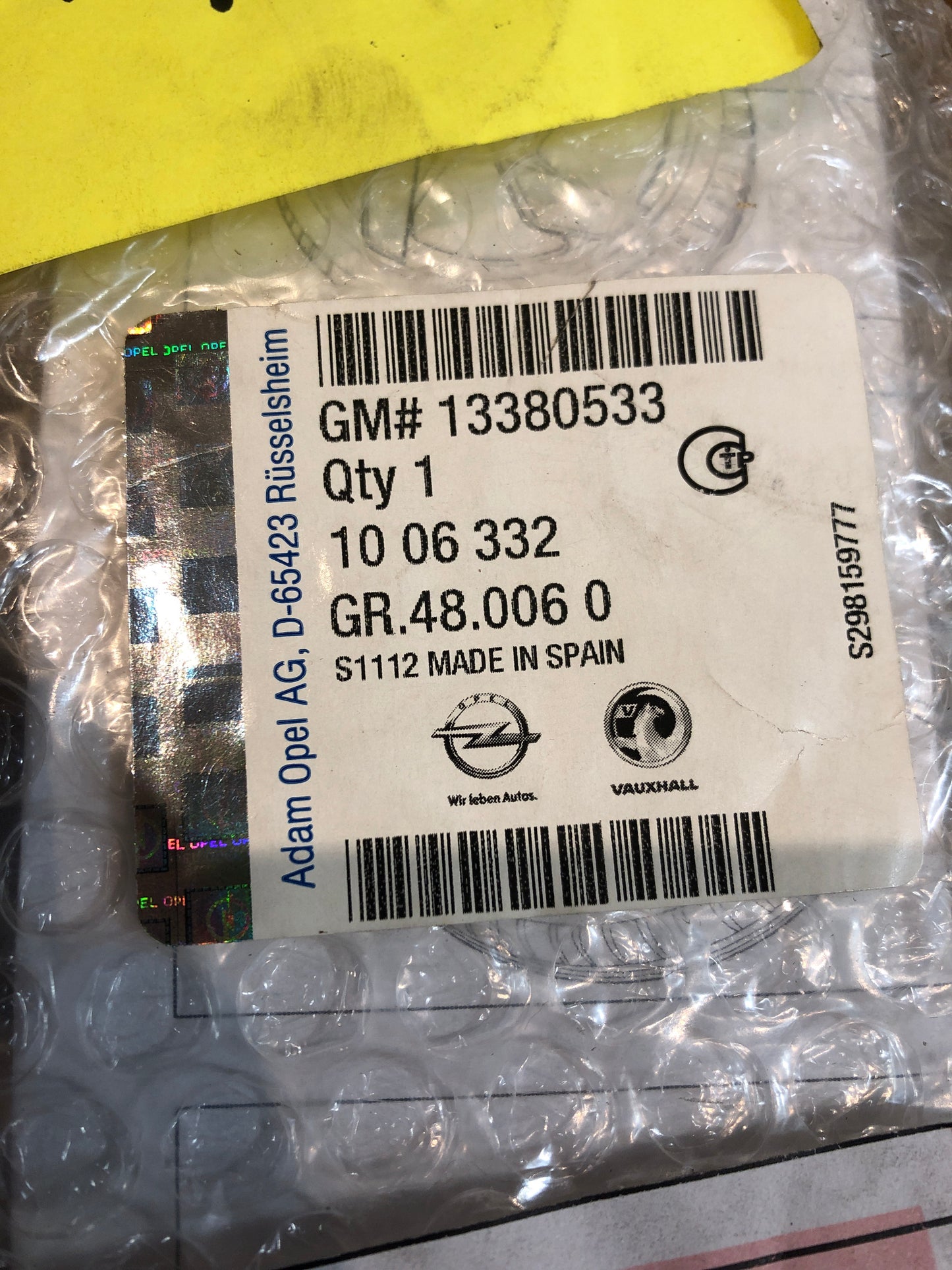 Original GM Opel Adam Speichenkappe Neu