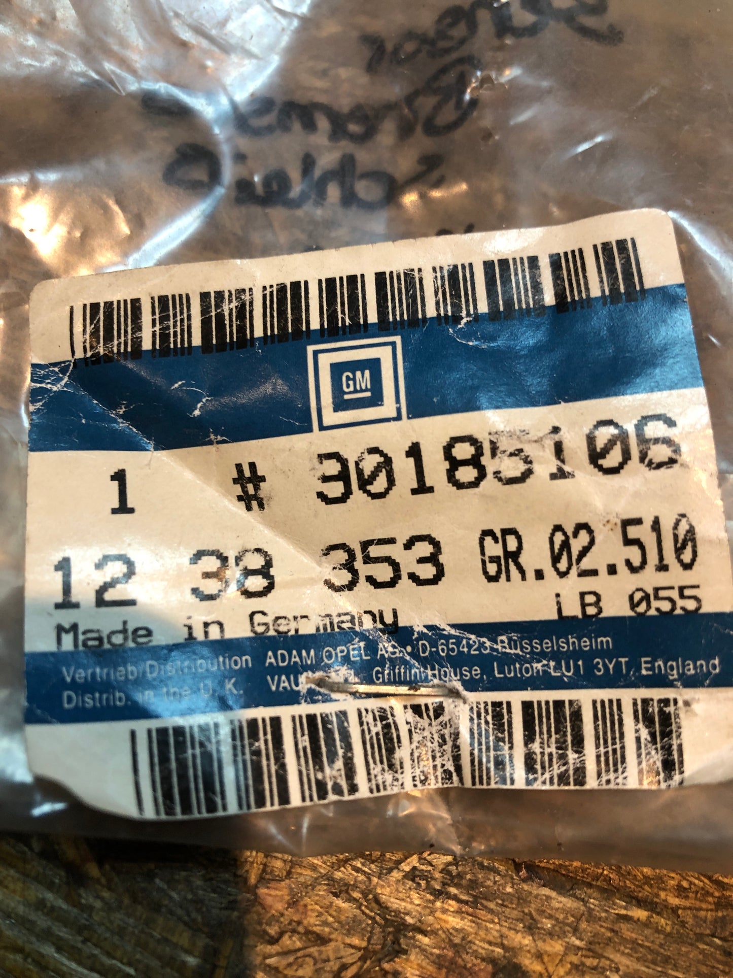 Original GM Opel Kadett E Rekord E1 Caravan 2.2 E Sensor Bremsverschleiß vorne Neu