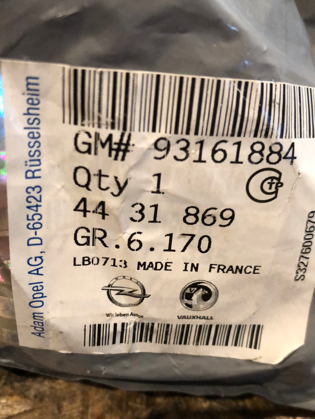 Original GM Opel Vivaro A Kugelgelenk Neu